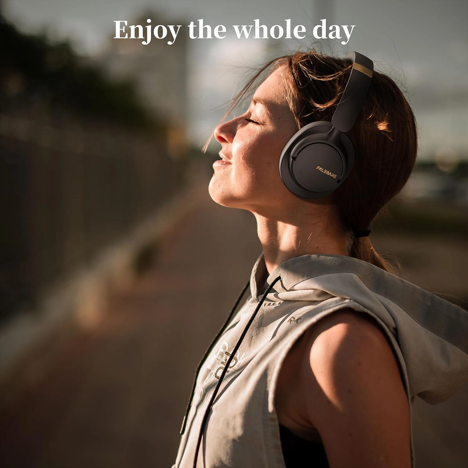 Noise Cancelling Headphones, Bluetooth Headphone Over The Ear Headset Wireless Bluetooth with Mic, 80H Playtime, Deep Bass, Comfort Fit, Portable Lightweight Headphones for Travel, Home