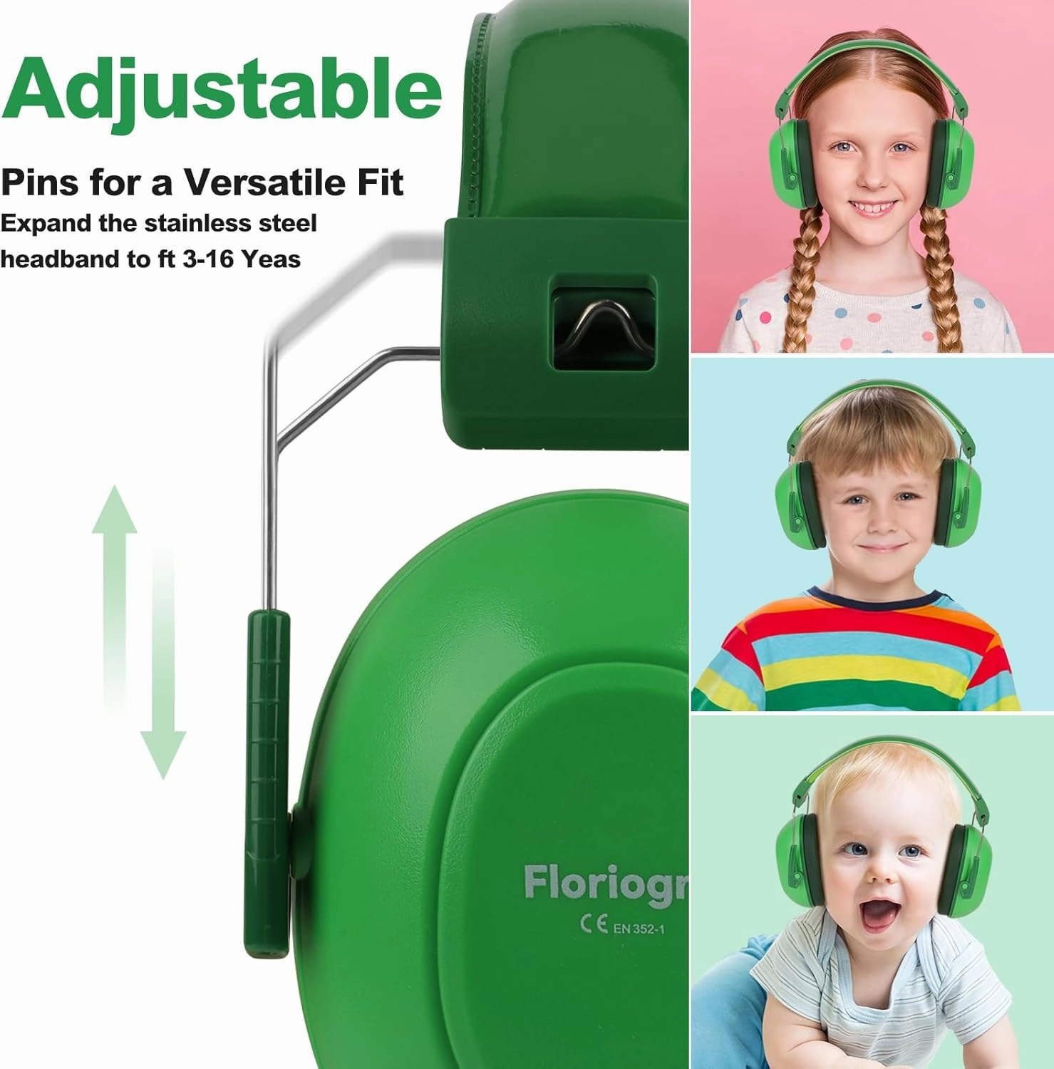 Noise Cancelling Headphones for Kids, Kids Ear Protection 28dB SNR Noise Reduction Ear Muffs for 3-16 Years Toddler/Children, Noise Cancelling Headphones Hearing Protection For Fireworks/Monster Truck