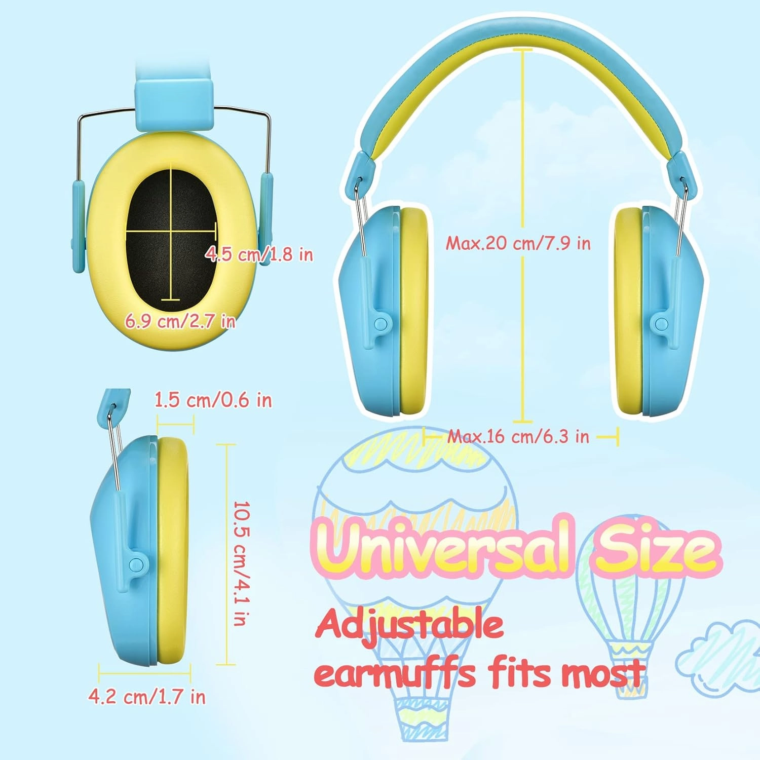 Noise Cancelling Headphones for Kids, SNR 28dB Kid Ear Protection EarMuffs, Kids Noise Cancelling Ear Protection Headphones for Autism, Baby Hearing Protection Earmuffs