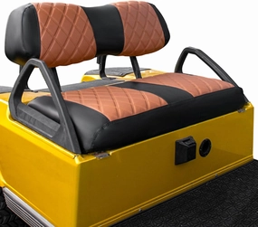 NOKINS Golf Cart Club Car DS 2000.5-Up Diamond Seat Covers Kit, Fits Club Car DS OEM Standard Front Seat Cushion, Golf Cart Vinyl Seat Cover, No Nails Required (Brown and Black) vinyl accessories,turntable parts,record player tools,