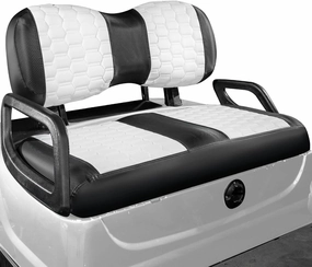 NOKINS Golf Cart Seat Covers, Fit for YAMAHA/G29/Drive2 OEM Standard Front Seat Cushion, Yamaha Accessories Vinyl Seat Covers, No Nails Required (Carbon Fiber White and Black) vinyl accessories,turntable parts,record player tools,