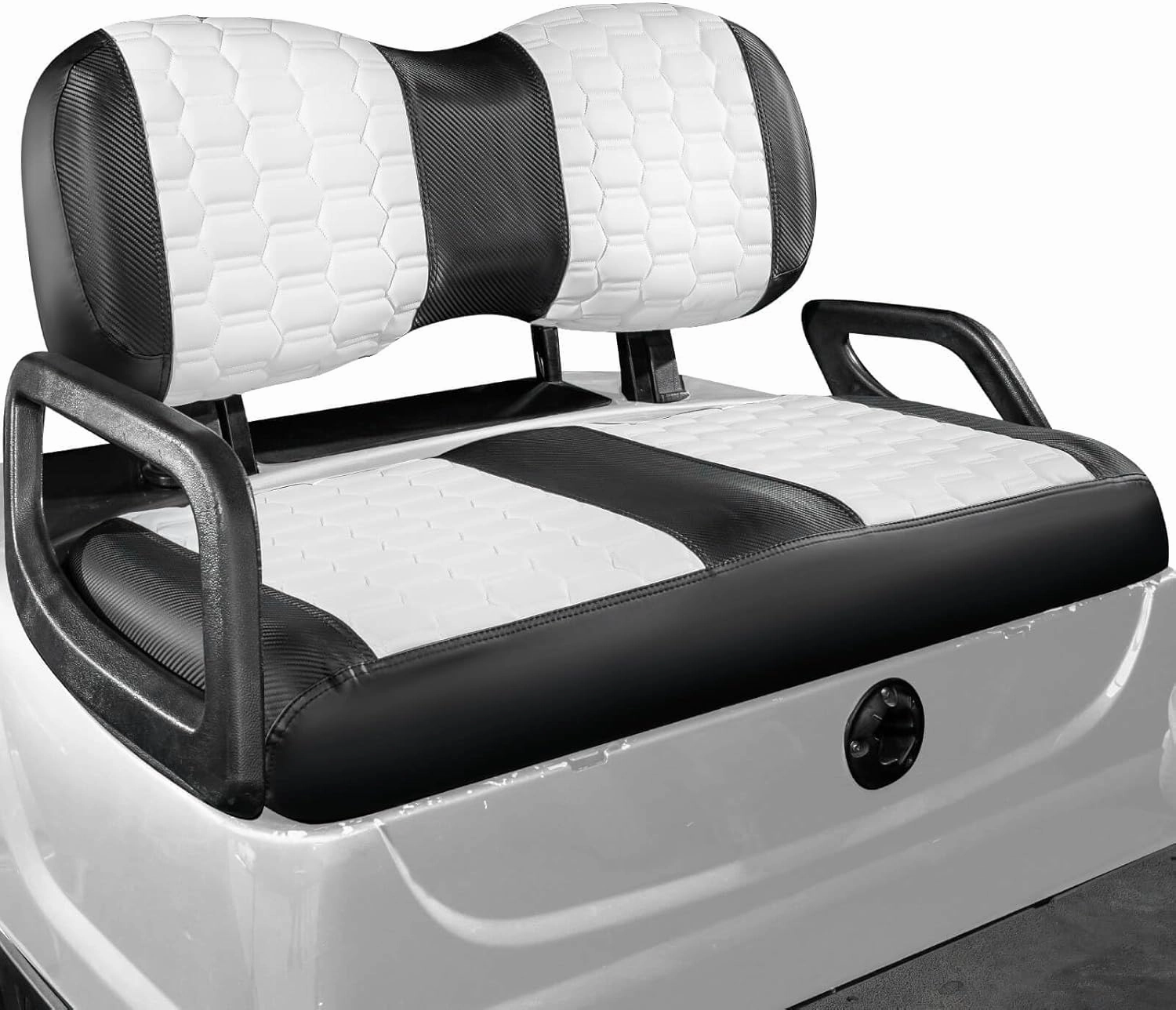 NOKINS Golf Cart Seat Covers, Fit for YAMAHA/G29/Drive2 OEM Standard Front Seat Cushion, Yamaha Accessories Vinyl Seat Covers, No Nails Required (Carbon Fiber White and Black) vinyl accessories,turntable parts,record player tools,