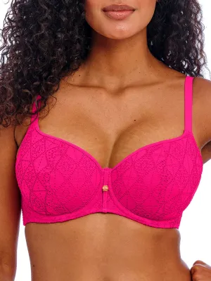 Nomad Nights Sweetheart Bikini Top - Fuchsia