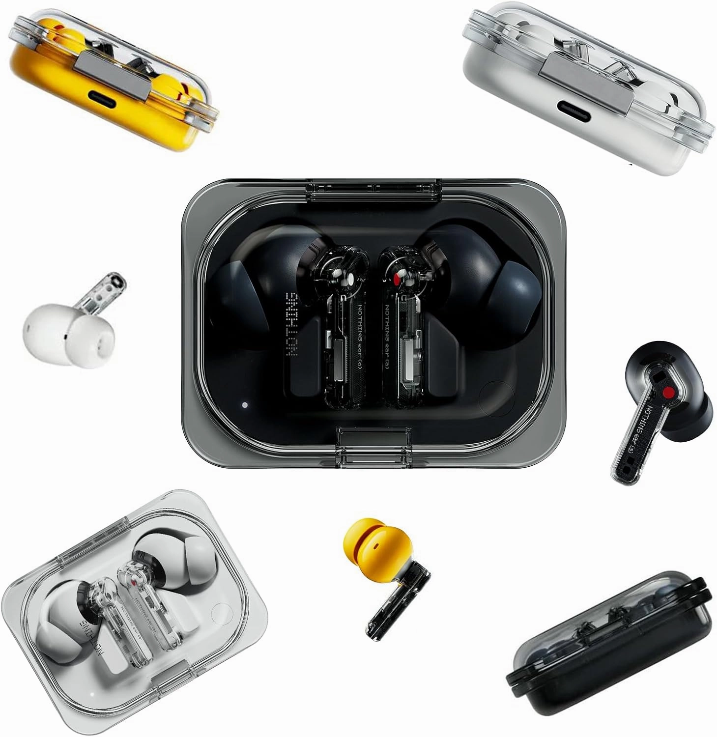 Nothing Ear (a) Wireless Earbuds with ChatGPT Integration, 45dB Hybrid Noise Cancelling Earbuds, Hi-Res Audio, Advanced Equaliser, Dual Connect, 6 Mics,42.5H Playtime Ear buds Wireless Bluetooth Black