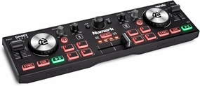 Numark DJ2GO2 Touch  Compact 2 Deck USB DJ Controller For Serato DJ with a Mixer / Crossfader, Audio Interface and Touch Capacitive Jog Wheels,Black audio interface,USB interface,music recording input,