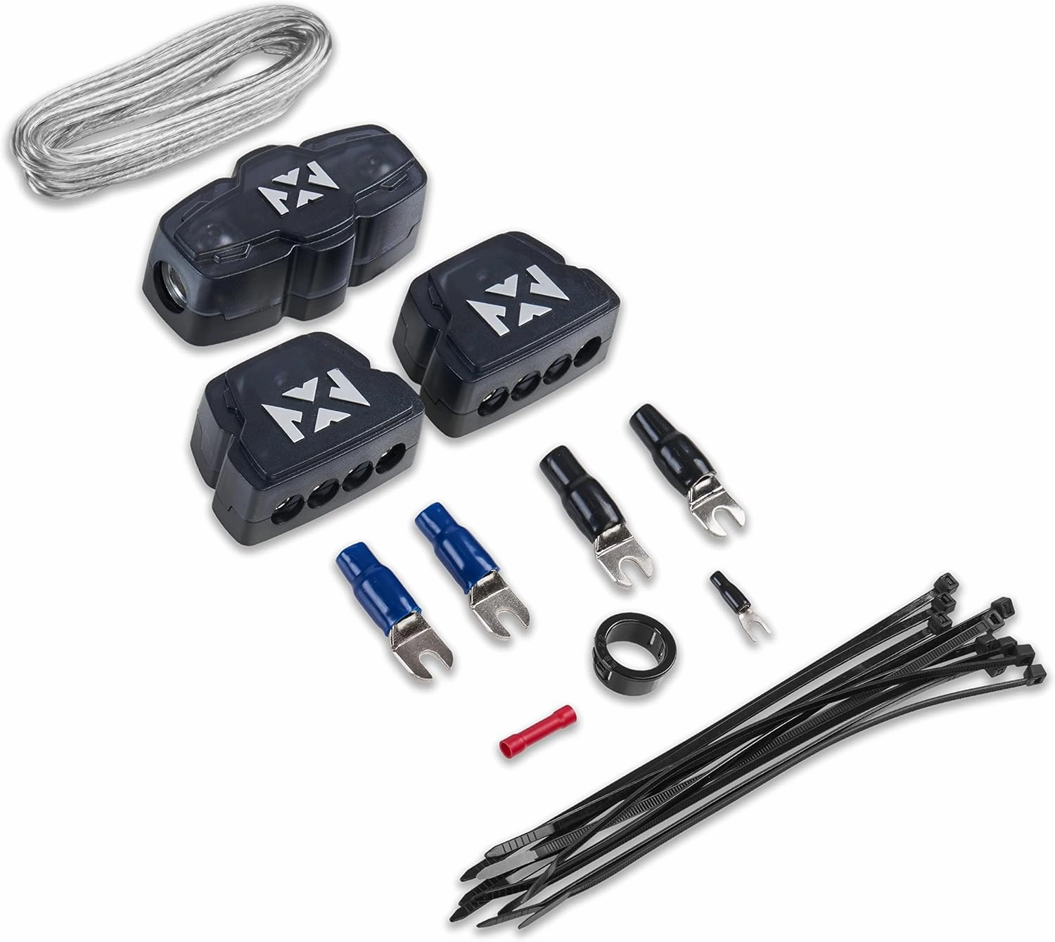 NVX True 1/0 Gauge AWG 100% OFC Dual Amplifier Wiring Kit Without RCA Cable - XAPK1D