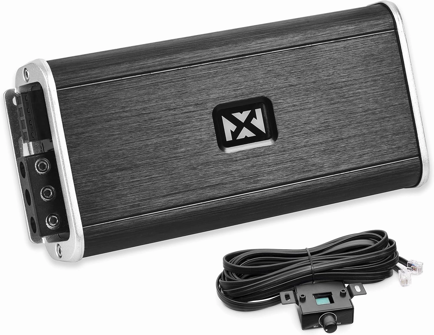 NVX VADM1 Monoblock 1-Ch Class D Amplifier 1000W Max, 500W RMS High Power, 1/2/4-ohm Stable, Low Pass X-Over, Bass Boost, Remote Subwoofer Bass Knob, for Car/Truck/Marine/UTV/Motorcycle power amplifier,stereo amp,hi-fi power amp,