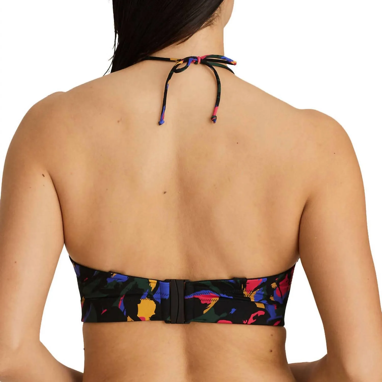 Oasis Strapless Padded Top In Black Cactus