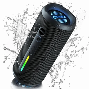 OHAYO Portable Bluetooth Speaker - IPX7 Waterproof, Wireless Stereo Pairing, 25-Hour Playtime, 24W Loud Sound, Bluetooth 5.3, Bass Boost, LED Lights, for Home/Shower/Outdoor/Beach/Travel, Gift Ideas floorstanding speakers,tower speakers,stereo floor speake