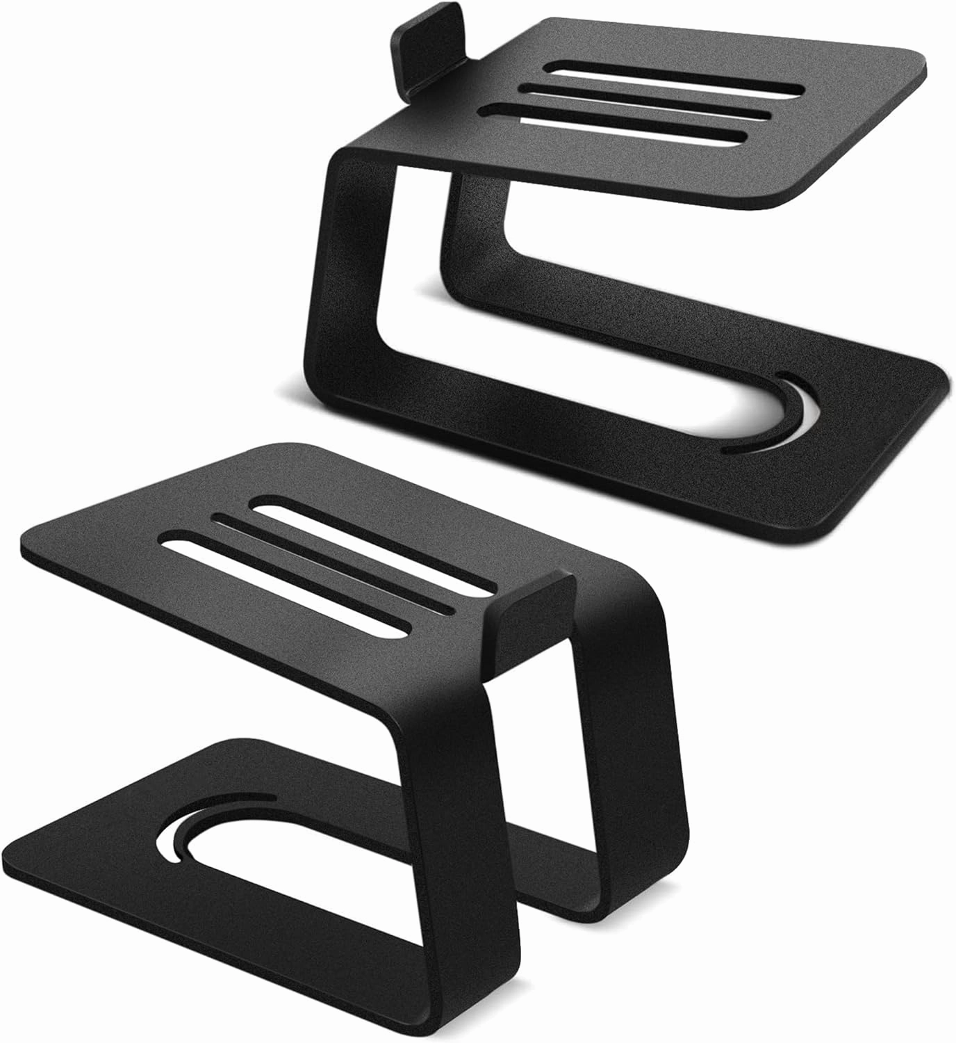One Pair Metal Desktop Speaker Stands Professional Studio Monitor Stand for Small Medium Bookshelf Computer Speakers (Black) speaker stands,monitor stands,floor speaker holders,