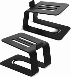 One Pair Metal Desktop Speaker Stands Professional Studio Monitor Stand for Small Medium Bookshelf Computer Speakers (Black) speaker stands,monitor stands,floor speaker holders,