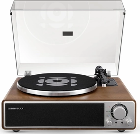 ONE-Q All-in-one Vinyl Record Player with Bluetooth 5.4, HiFi Turntable Built-in Speakers, Phono Preamp, AT-3600L Cartridge, 33/45 RPM, Auto Off belt-drive turntable,vinyl record player,audiophile turntable,