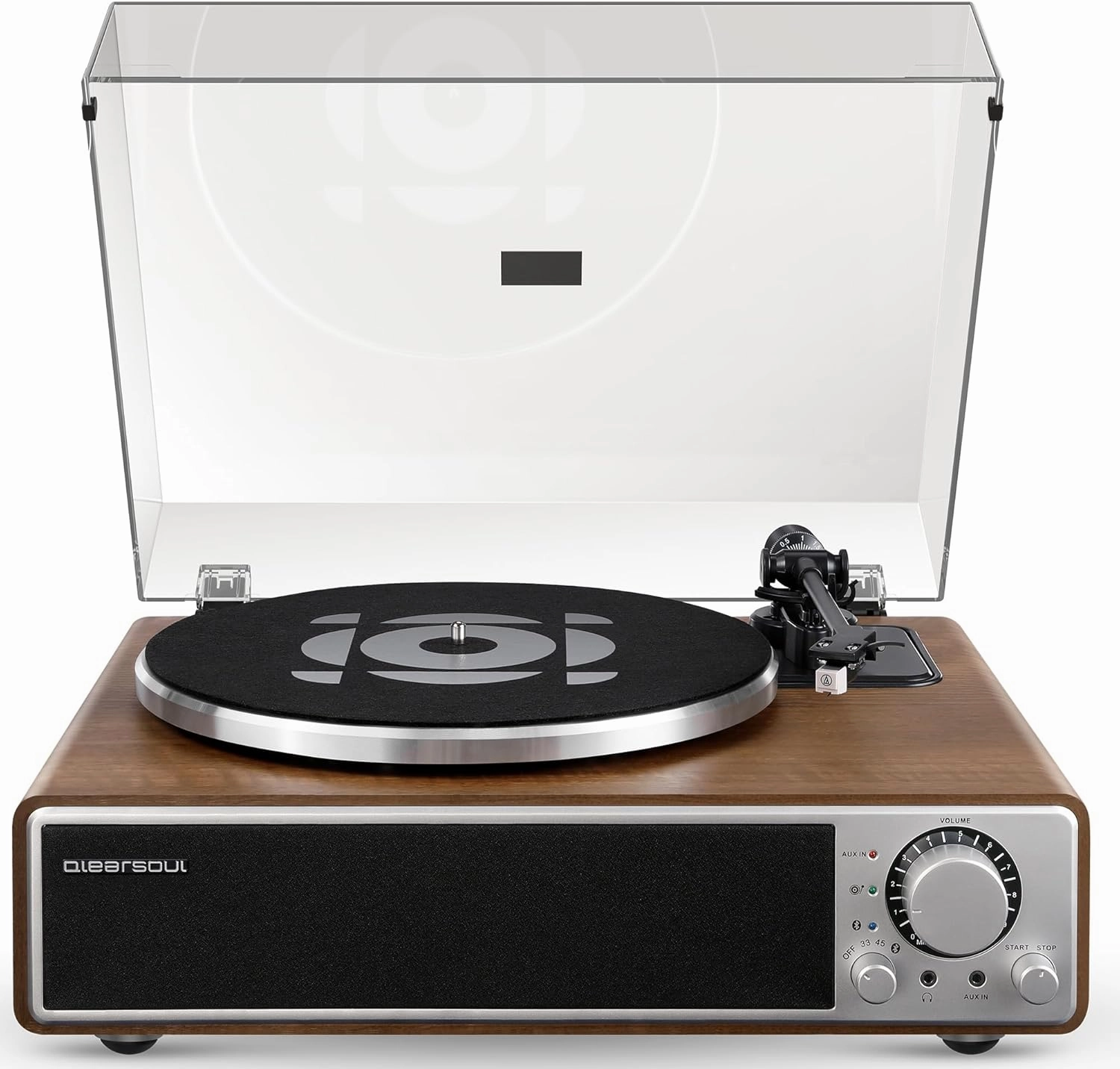 ONE-Q All-in-one Vinyl Record Player with Bluetooth 5.4, HiFi Turntable Built-in Speakers, Phono Preamp, AT-3600L Cartridge, 33/45 RPM, Auto Off belt-drive turntable,vinyl record player,audiophile turntable,