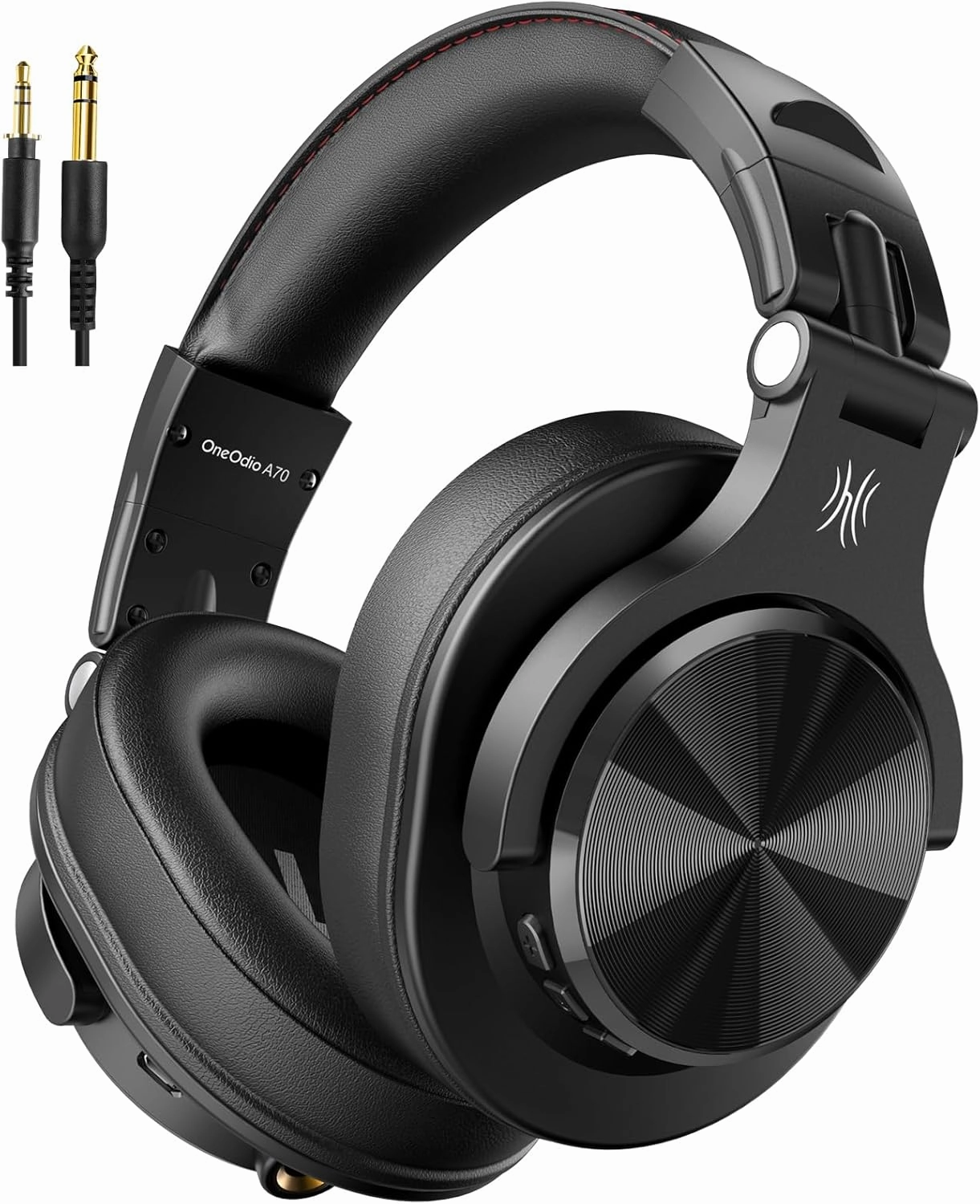 OneOdio A70 Bluetooth Over Ear Headphones, Wireless Headphones with 72H Playtime, Hi-Res, Built-in Mic, 3.5mm/6.35mm Wired Audio Jack for Studio Monitor & Mixing DJ Guitar AMP, Computer Laptop PC over-ear headphones,closed back headphones,wireless stud