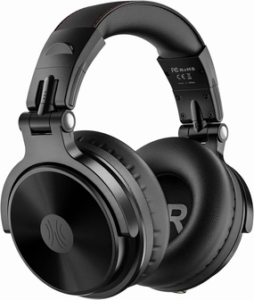 OneOdio Bluetooth Over Ear Headphones, 110 Hrs Wireless/Wired Stereo Sound Foldable Headsets with Deep Bass 50mm Neodymium Drivers for PC/Phone/Tablet - Studio Wireless Pro C, Black over-ear headphones,closed back headphones,wireless studio cans,