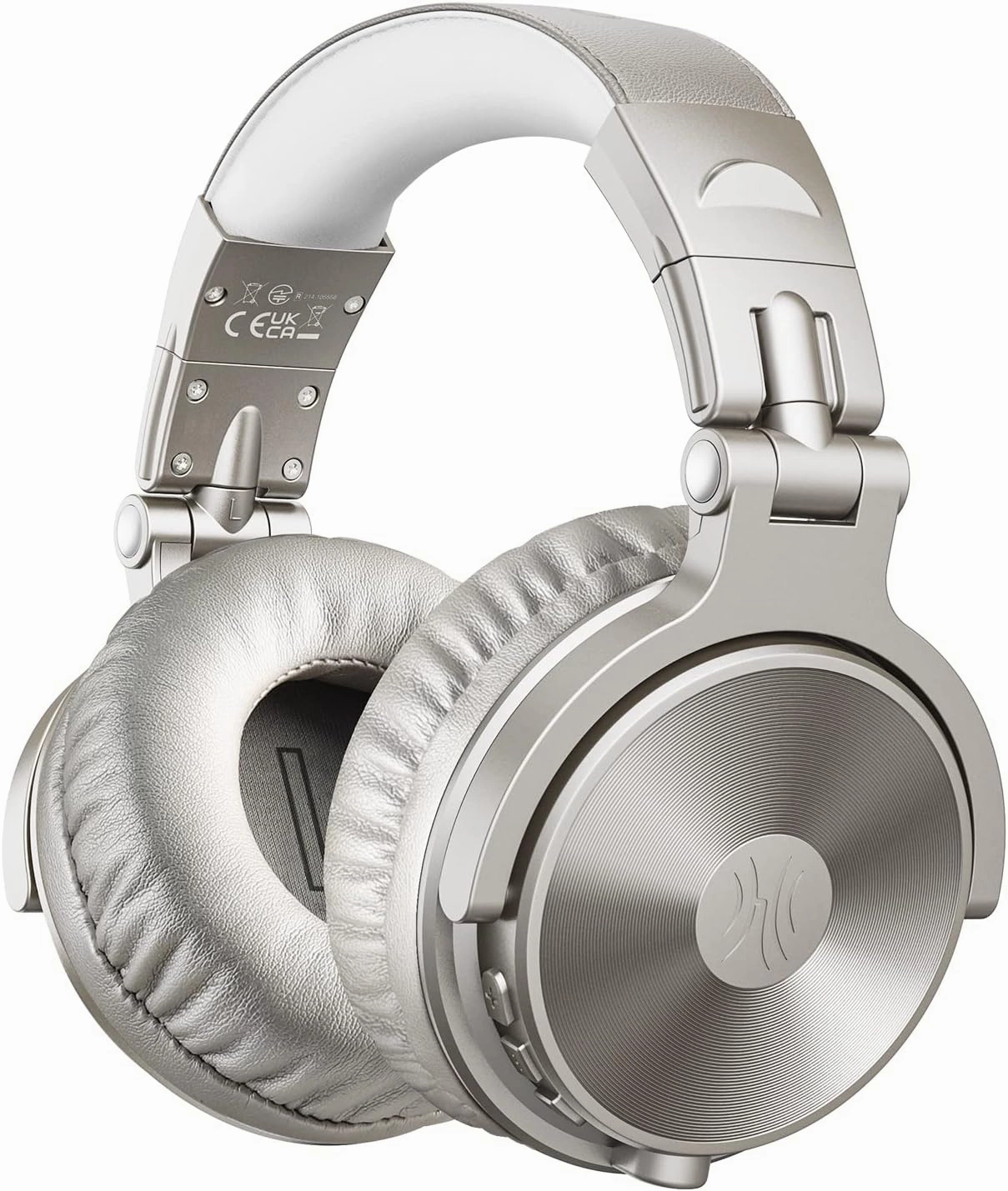 OneOdio Bluetooth Over Ear Headphones, 110 Hrs Wireless/Wired Stereo Sound Foldable Headsets with Deep Bass 50mm Neodymium Drivers for PC/Phone/Tablet - Studio Wireless Pro C, Champagne Gold over-ear headphones,closed back headphones,wireless studio cans,