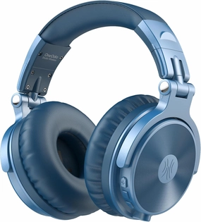OneOdio Bluetooth Over Ear Headphones, 110 Hrs Wireless/Wired Stereo Sound Foldable Headsets with Deep Bass 50mm Neodymium Drivers for PC/Phone/Tablet - Studio Wireless Pro C, Sky Blue over-ear headphones,closed back headphones,wireless studio cans,