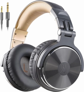 OneOdio Wired Over Ear Headphones Studio Monitor & Mixing DJ Stereo Headsets with 50mm Neodymium Drivers and 1/4 to 3.5mm Jack for AMP Computer Recording Podcast Keyboard Guitar Laptop - Grey over-ear headphones,closed back headphones,wireless studio c