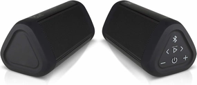 OontZ Ultra Dual Portable Bluetooth Speaker 5.0 2-Pack - IPX7 Waterproof, 14W Enhanced Sound, 20-Hr Battery, 100ft Range, Deep Bass and Clear Audio, Durable Shower Speakers for Pool or Beach (Black) bookshelf speakers,compact stereo speakers,hi-fi shelf sp