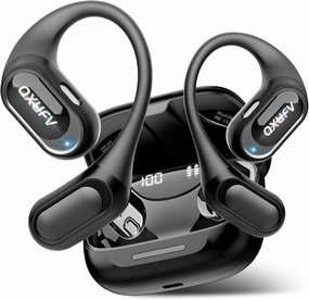 Open Ear Headphones, Bluetooth 5.4 Headphones Sports, Premium Sound with HD Mic Wireless Earbuds, 48H Playtime LED Power Display Ear Buds, IPX7 Lightweight Comfort Earphones for Running, Working over-ear headphones,closed back headphones,wireless studio ca