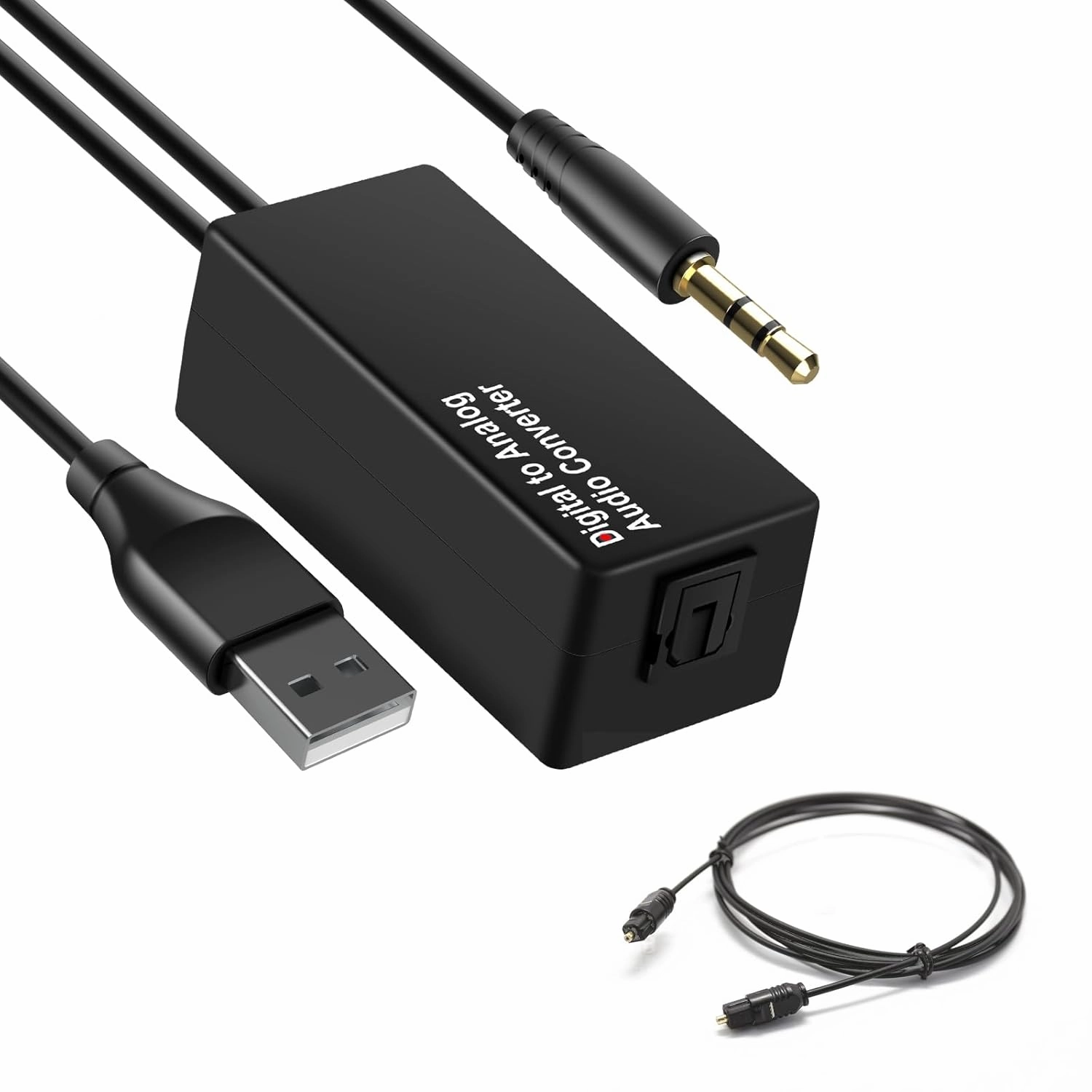 Optical to Aux Cable, Optical to 3.5mm Audio Converter, 192KHz DAC Digtal to Analog Adapter, Unidirectional for PS4 HDTV DVD wireless audio bridge,Bluetooth transmitter,WiFi audio link,