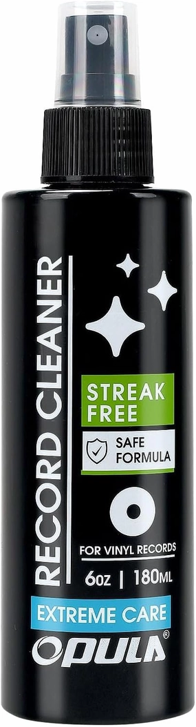 OPULA 6oz Vinyl Record Cleaning Solution,180ml Vinyl Record Cleaner Fluid, Record Cleaner Spray for Lps Album, Remove Dirt & Debris & Fingerprint, Improve Sound Quality record cleaning kit,vinyl cleaner,stylus brush set,