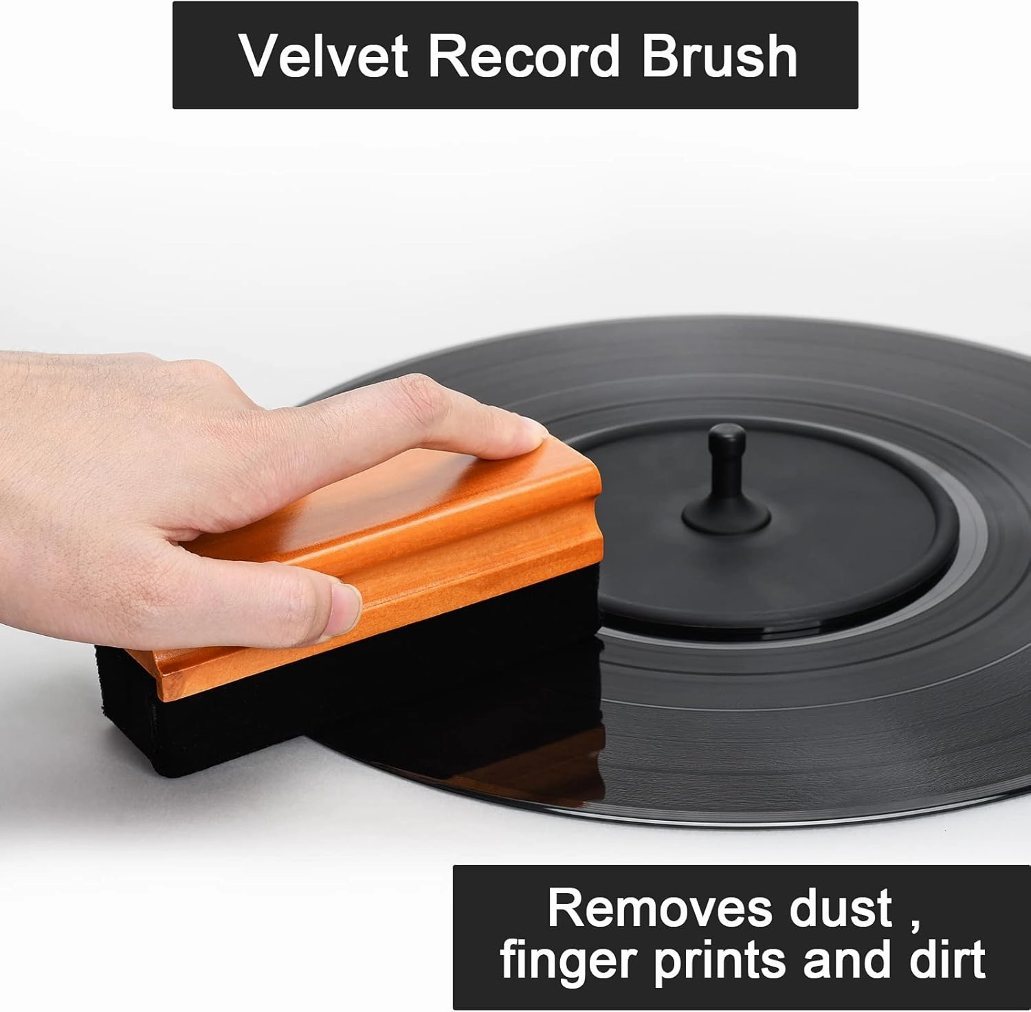 OPULA 7-in-1 Vinyl Record Cleaning Kit Complete - Vinyl Record Cleaner Solution - Velvet Brush - Microfiber Brush - Stylus Brush - Label Protector - Air Blower - Brush for Velvet, Restore LPs Album