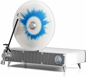 Original Upright Vinyl Turntable, Record Player with Cartridge AT-3600L Stylus Head | Hybrid Mid/Treble Driver and Subwoofer | Bluetooth and Vinyl Record Player (White) balanced output player,audiophile player,hi-res digital player,