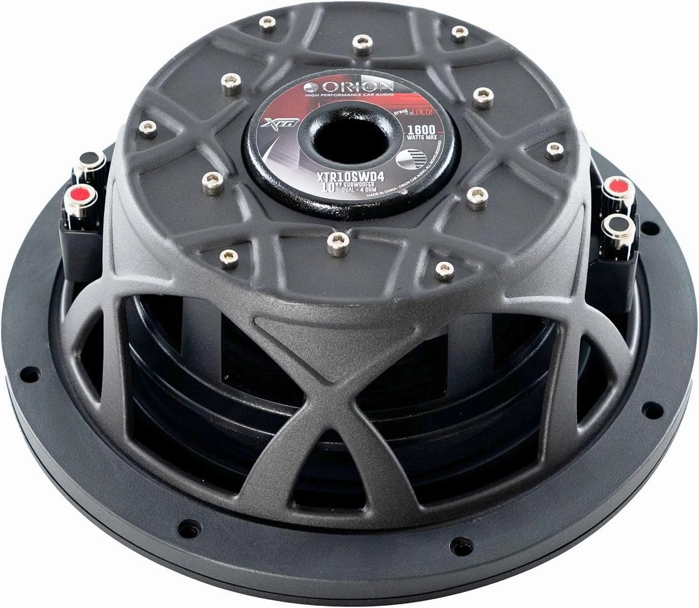 ORION XTR10SWD4 10 1600W Dual 4 Ohm Slim Shallow Mount Car Subwoofer for Deep Bass
