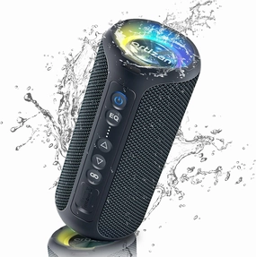 Ortizan Bluetooth Speakers, Portable Wireless Stereo Speaker - IPX7 Waterproof, 40W Loud Sound, Dual Pairing, Deep Bass, LED Light, Bluetooth 5.3, for Home/Shower/Outdoor/Beach, Gifts for Adult, Navy wireless speakers,portable Bluetooth speaker,multiroom s