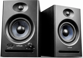 Ortizan C7 Dual-Mode 2.0 Studio Monitors, Active Monitor Speakers for Near Field Music Production, Bluetooth 5.3 Wireless Computer PC Monitor Gaming Bookshelf Speakers(Pair, Black) bookshelf speakers,compact stereo speakers,hi-fi shelf speakers,
