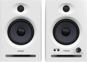 Ortizan C7 Dual-Mode 2.0 Studio Monitors, Active Monitor Speakers for Near Field Music Production, Bluetooth 5.3 Wireless Computer PC Monitor Gaming Bookshelf Speakers(Pair, White) studio monitors,nearfield speakers,mixing reference monitors,