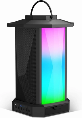 Ortizan Outdoor Speaker, Bluetooth Speaker with Lights, 50W Stereo Sound, IPX5 Waterproof, 24H Playtime, Sync up to 100 Wireless Speakers, Portable for Outdoors/Patio/Porch, Tech Gadgets, Gift for Men powered subwoofer,home theater subwoofer,deep bass spea