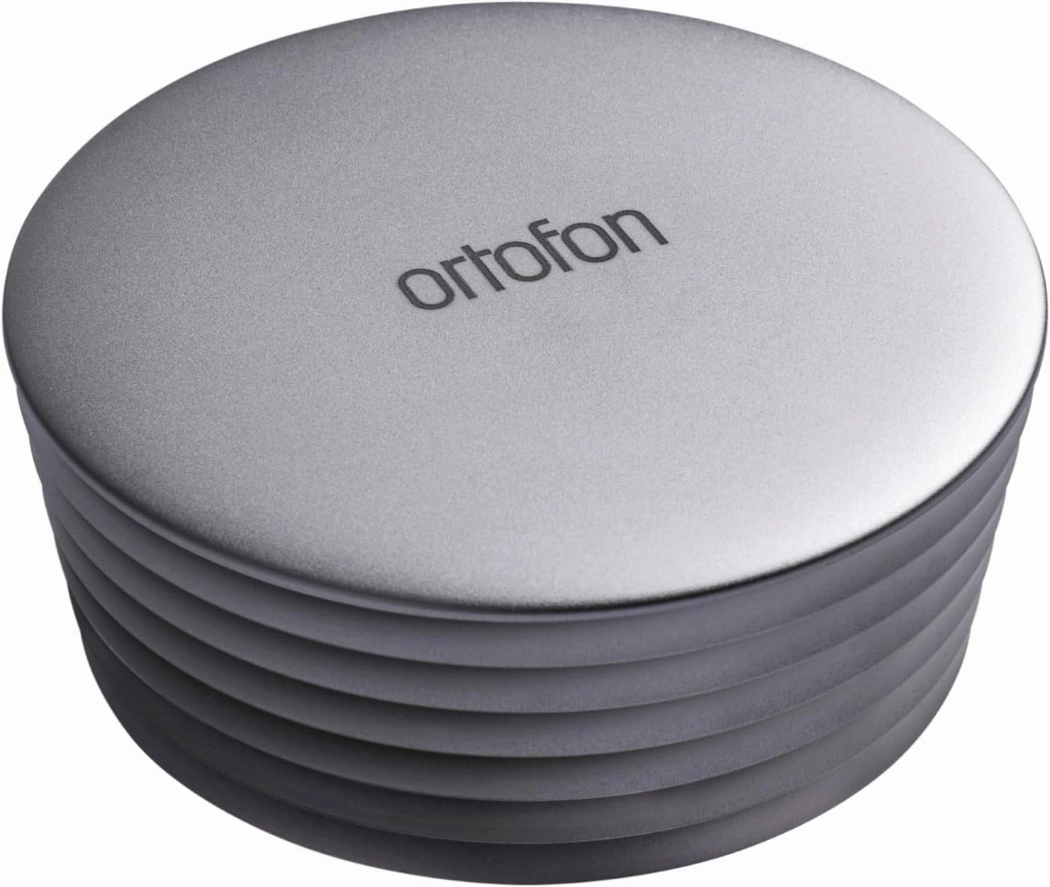 Ortofon Heavy Record Stabilizer Weight with Protective Felt Pad - 350g Aluminum Weight for Vinyl Playback - Stylish Matte Finish and Textured Wavegrip (Silver) direct-drive turntable,DJ turntable,hi-torque vinyl deck,