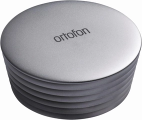 Ortofon Heavy Record Stabilizer Weight with Protective Felt Pad - 350g Aluminum Weight for Vinyl Playback - Stylish Matte Finish and Textured Wavegrip (Silver) direct-drive turntable,DJ turntable,hi-torque vinyl deck,