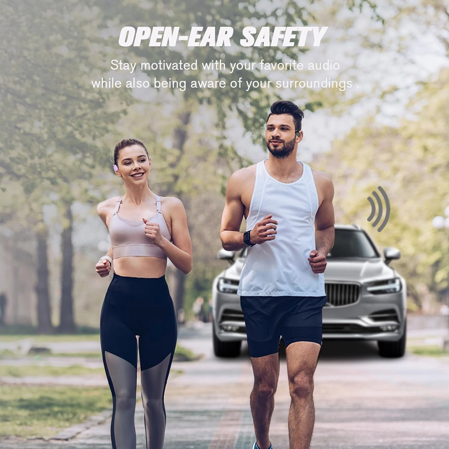 Out of Ear Open Ear Headphones Outside The Ear Wireless Ear Hanging Bluetooth Headset Ows Over The Ear Open Ear Buds Earbuds Outside The Ear Headphones Bone Air Conduction Earbuds Black