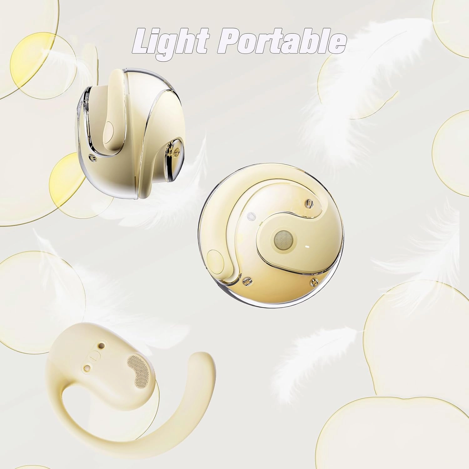 Out of Ear Open Ear Headphones Outside The Ear Wireless Ear Hanging Bluetooth Headset Ows Over The Ear Open Ear Buds Earbuds Outside The Ear Headphones Bone Air Conduction Earbuds Skin Tone