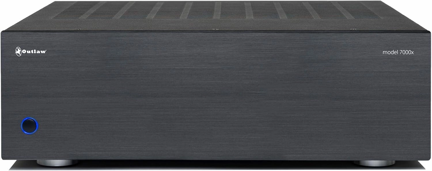 Outlaw Model 7000x 7000 x 7-Channel Power Amplifier | 7x130 Watts Continuous | High Current Amplifier | XLR & RCA Inputs | integrated amplifier,stereo receiver,hi-fi amp combo,