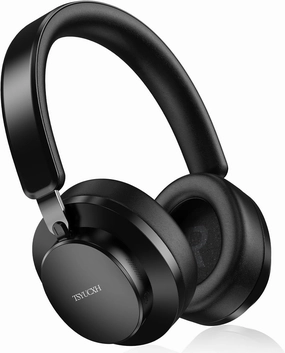 Over Ear Headphones Wireless Bluetooth, Noise Cancelling Headphones Bluetooth with Microphone, Cancelling Wireless Headphone Over Ear, 65h Playtime, Clear Calls, Comfort Fit For Travel (Black) over-ear headphones,closed back headphones,wireless studio cans