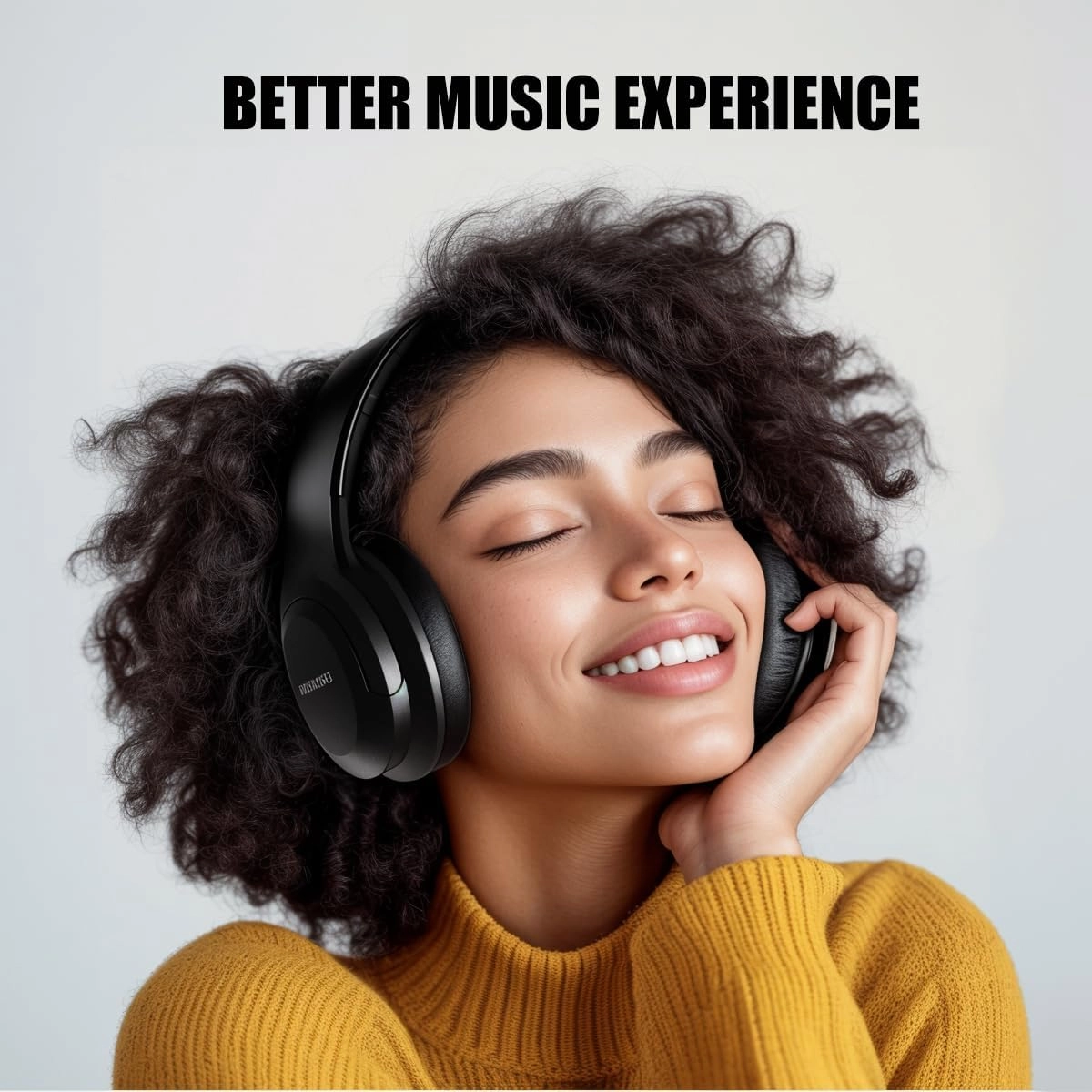 Over The Ear ANC Bluetooth Headphones, 60H Playtime Active Noise Cancelling Wireless/Wired Headphones with Microphone, Cheap Stereo Foldable Lightweight Headset for PC,TV, and Cell Phones