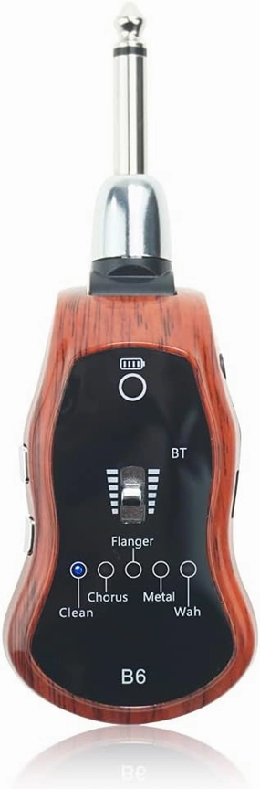 OW Portable Guitar Headphone Amp Synthesizer Pocket Guitar Plug Guitar Amplifier Rechargeable for Electric Guitar with Bluetooth Receiver Support 5 Effects: Clean/Chorus/Flanger/Metal/Wah headphone amplifier,portable amp,desktop headphone amp,