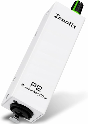 P2 Portable in Ear Monitor Amplifier, Headphone Amp with XLR/TRS Inputs 3.5mm Output, Headphone Amplifier with Durable Belt Clip, Stereo/Mono Switch for Drummers, Guitar, Keyboardists, White headphone amplifier,portable amp,desktop headphone amp,