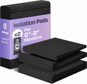 Pair of Studio Monitor Isolation Pads Premium Acoustic Foam to Elevate Audio Ideal Speaker Foam for 6.5-8 Inch Speakers Enhanced with Vibredux HD Foam for Superior Isolation studio monitors,nearfield speakers,mixing reference monitors,