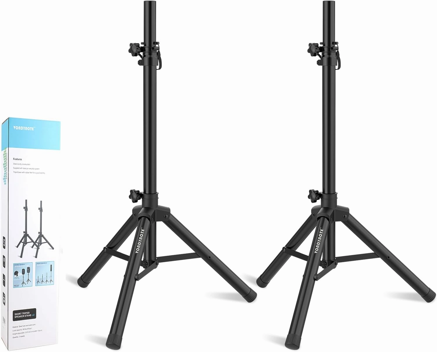 Pair of Tripod Speaker Stands Adjustable Height from 33.5" to 53.5" Slim Mini Speaker Stand PA DJ Short Tripod Speaker Stand speaker stands,monitor stands,floor speaker holders,