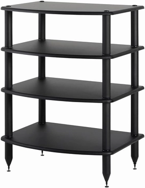 Pangea Audio Vulcan Four Shelf Audio Rack, Media Stand, and Components Cabinet 4 Shelf Black audio rack,hi-fi component stand,media shelf,