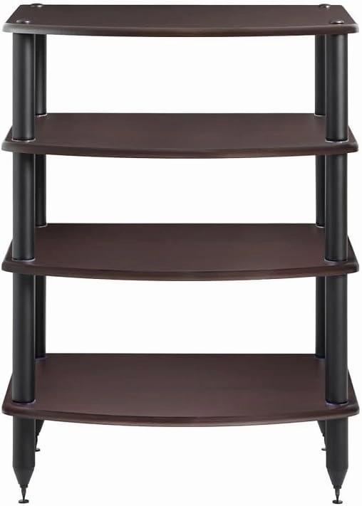 Pangea Audio Vulcan Four Shelf Audio Rack, Media Stand, and Components Cabinet 4 Shelf Espresso
