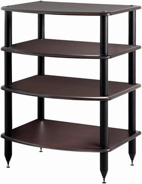Pangea Audio Vulcan Four Shelf Audio Rack, Media Stand, and Components Cabinet 4 Shelf Espresso audio rack,hi-fi component stand,media shelf,