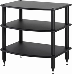 Pangea Audio Vulcan Three Shelf Audio Stereo Rack, Media Stand, and Components Cabinet 3 Shelf Black audio rack,hi-fi component stand,media shelf,