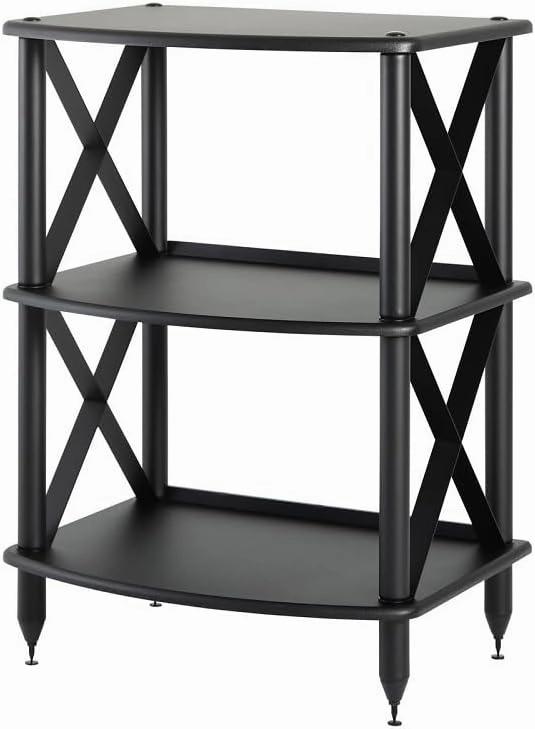 Pangea Audio Vulcan TT LP Record Player Turntable Stand Rack with Vinyl Storage Black audio rack,hi-fi component stand,media shelf,