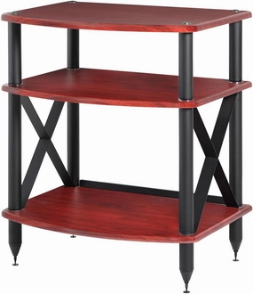 Pangea Audio Vulcan TT Turntable Stand with Vinyl Record Storage - Rosenut Red audio rack,hi-fi component stand,media shelf,